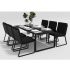 Обеденная группа Gardenini Voglie 220 черная DVGL.010622.C2