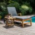 Комплект из шезлонга Royal Family PAOLO и столика RAMON  из акации(teaklook)