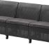 Диван пластиковый Gardeck Корфу Макс (Corfu love seat max) графит