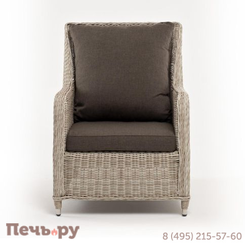 4SiS Гляссе кресло плетеное из искусственного ротанга, цвет бежевый фото 2