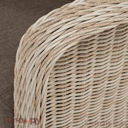 4SiS Гляссе кресло плетеное из искусственного ротанга, цвет бежевый фото 4