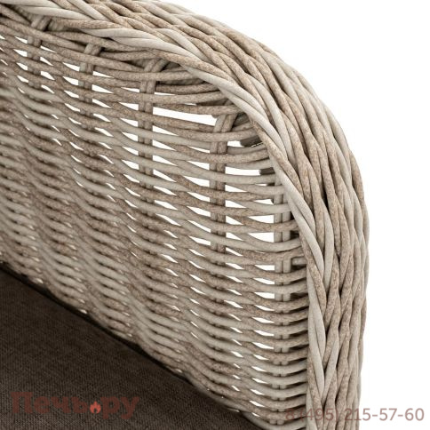 4SiS Гляссе кресло плетеное из искусственного ротанга, цвет бежевый фото 5