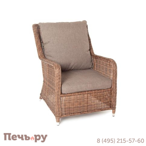 4SiS Гляссе кресло плетеное из искусственого ротанга, цвет коричневый фото 3