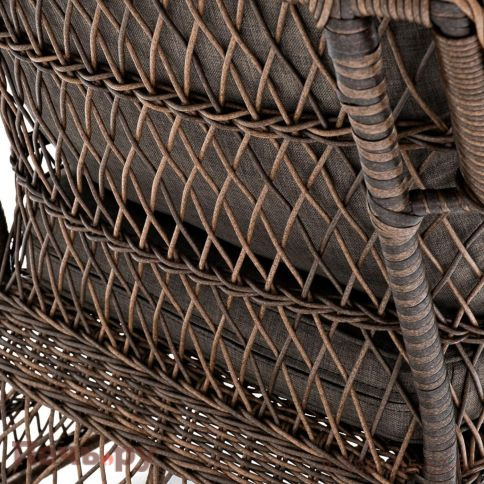 4SiS Гранд Латте кресло из искусственного ротанга, цвет коричневый фото 9