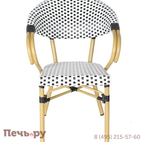 4SiS Грас плетеный стул из искусственного ротанга, цвет черный фото 2