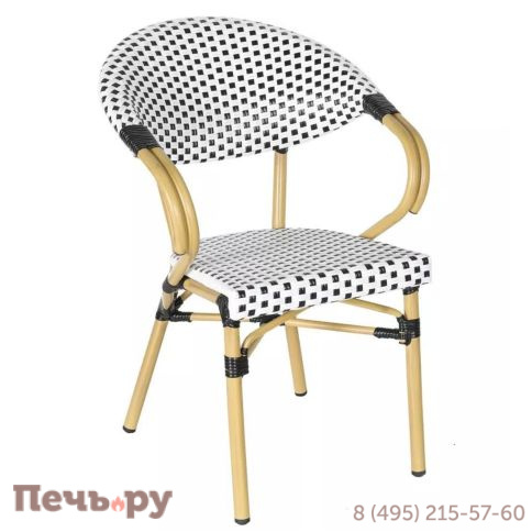 4SiS Грас плетеный стул из искусственного ротанга, цвет черный фото