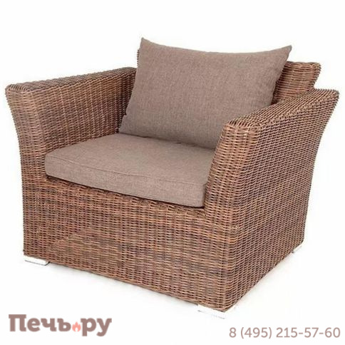 4SiS Капучино кресло из искусственного ротанга, цвет коричневый фото