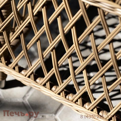 4SiS Латте плетеное кресло из искусственного ротанга, цвет соломенный фото 18