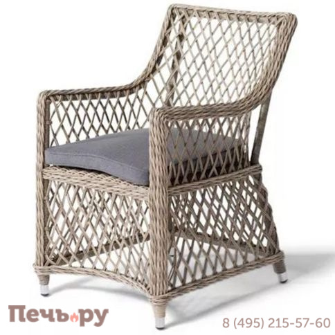 4SiS Латте плетеное кресло из искусственного ротанга, цвет соломенный фото