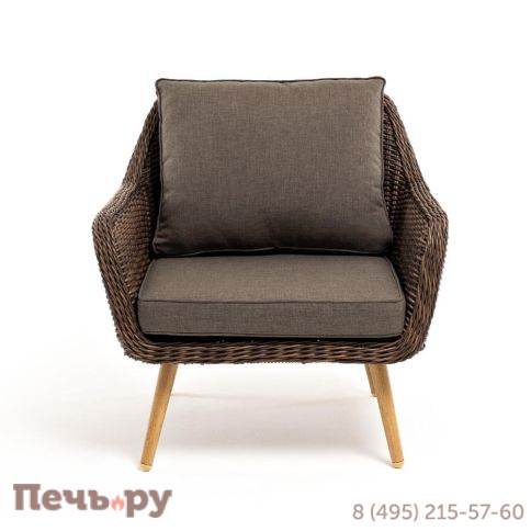 4SiS Прованс кресло из искусственного ротанга, цвет коричневый фото 2