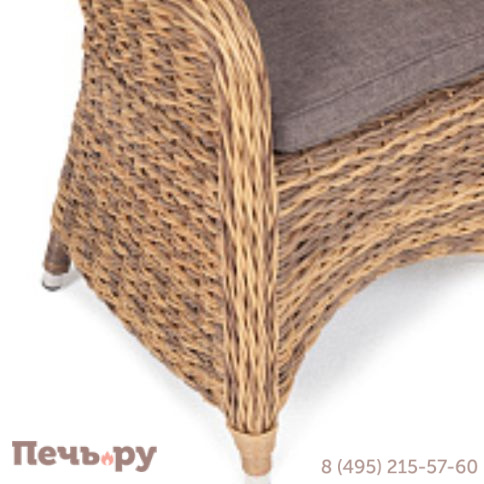 4SiS Равенна плетеное кресло из искусственного ротанга (гиацинт), цвет соломенный фото 4