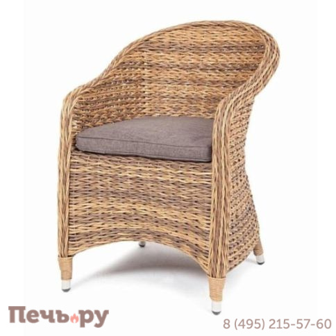 4SiS Равенна плетеное кресло из искусственного ротанга (гиацинт), цвет соломенный фото