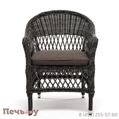 4SiS Сицилия плетеный стул из искусственного ротанга, цвет графит фото 2