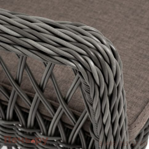 4SiS Сицилия плетеный стул из искусственного ротанга, цвет графит фото 4