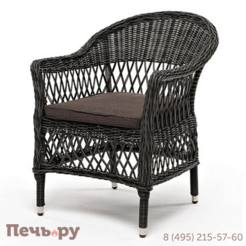 4SiS Сицилия плетеный стул из искусственного ротанга, цвет графит фото