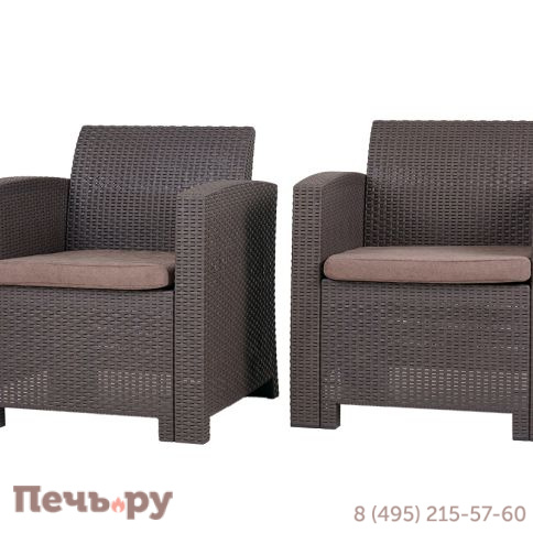 Кресло Gardeck Arizona b:rattan  (2шт.), венге (2 подушки) фото 6