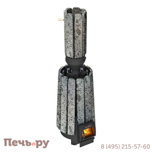 Банная печь Grill’D Cometa 180 Vega Window Stone (серпентинит) фото 2