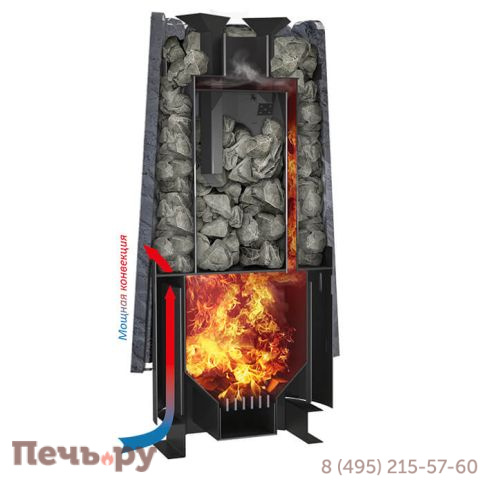 Банная печь Grill’D Cometa 180 Vega Window Stone (серпентинит) фото 4