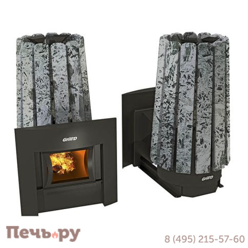 Банная печь Grill’D Cometa 180 Vega Window Stone (серпентинит) фото