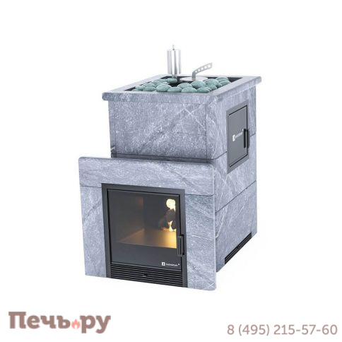 Банная печь ИзиСтим Анапа-М2 в кожухе с открытым верхом из талькохлорита фото