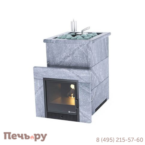 Банная печь ИзиСтим Анапа в кожухе с открытым верхом из талькохлорита фото