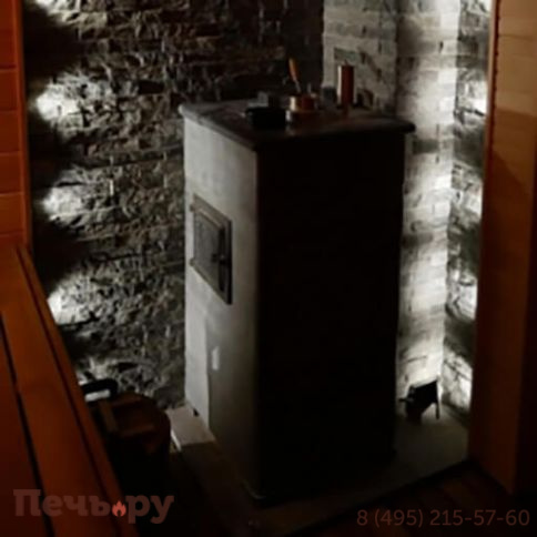 Банная печь ИзиСтим Сочи с боковым подключением в кожухе из талькохлорита фото 4