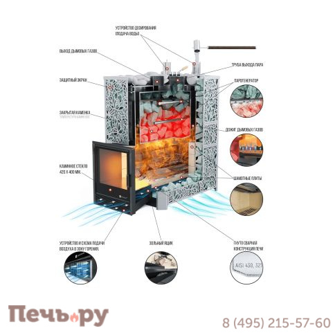 Банная печь ИзиСтим Ялта 100 К/2024 фото 5