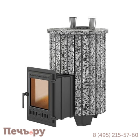 Банная печь Эверест Steam Master 30 Чугун Ламель Пироксенит Элит S-20 фото