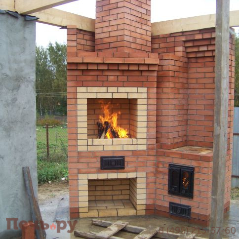 Барбекю угловой комплекс из кирпича, арт. 246521 фото 2