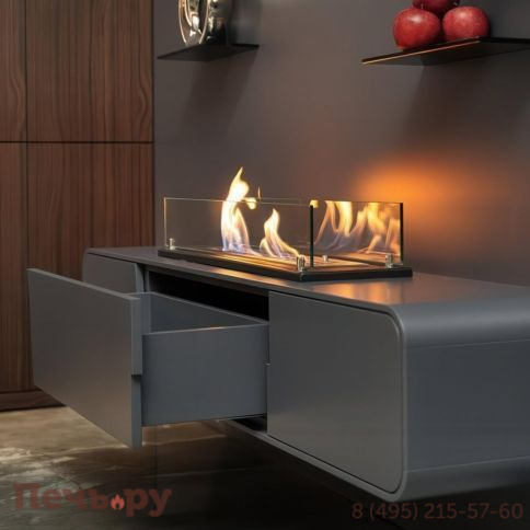 Биокамин встраиваемый в тумбу Steelheat Stand 800 фото 5