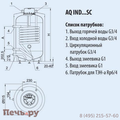 Бойлер напольный Hajdu AQ IND SC 100 л фото 2