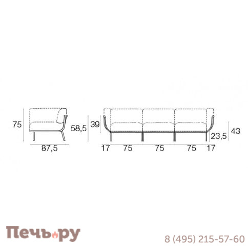 Диван модульный с подушками EMU Cabla фото 11