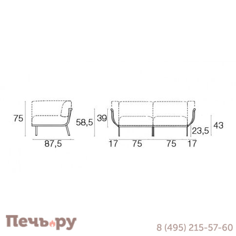 Диван модульный с подушками EMU Cabla STL/CABLA-SOFA2 фото 12