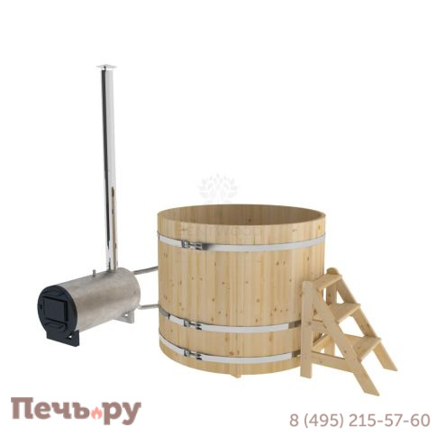 Фурако BentWood из кедра, с наружной печкой, d=1.5 м, толщина 34 мм., стандартное исполнение фото 2