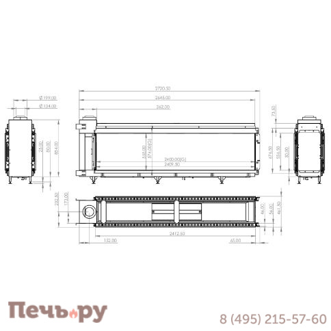 Газовый камин Milafire MF 2510 фото 2