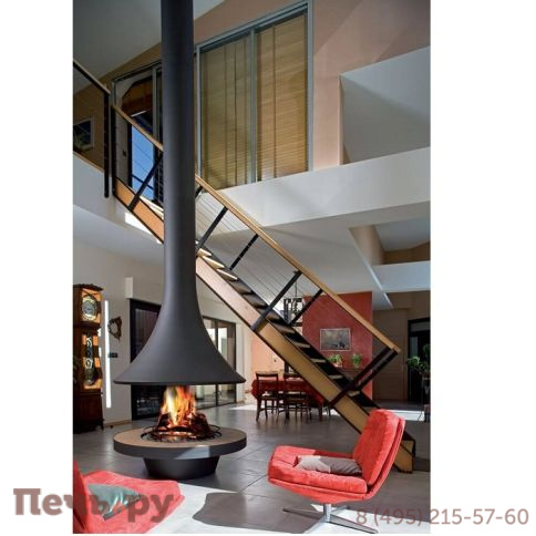 Готовый камин Bordelet Eva 992 центральный открытый фото 4