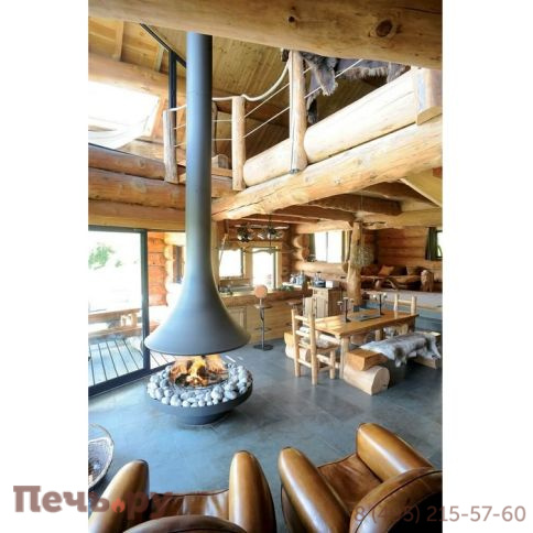 Готовый камин Bordelet Eva 992 центральный открытый фото 6