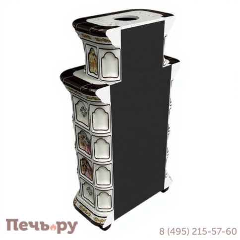 Готовый камин КимрПечь Истра двухъярусный пристенный с топкой Астов МЛ 700 фото 22