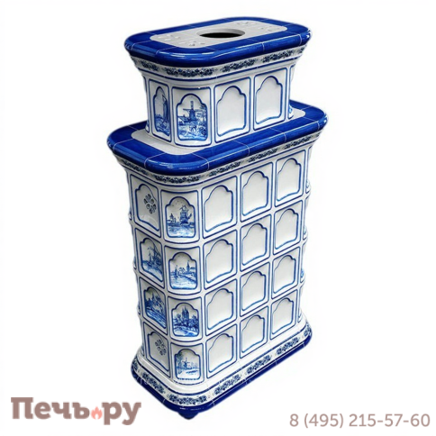 Готовый камин КимрПечь Истра двухъярусный центральный с топкой Астов К7454 фото 3