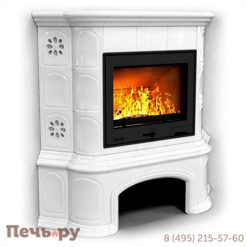 Готовый камин КимрПечь Прованс с дровником угловой с топкой Астов К7454 фото