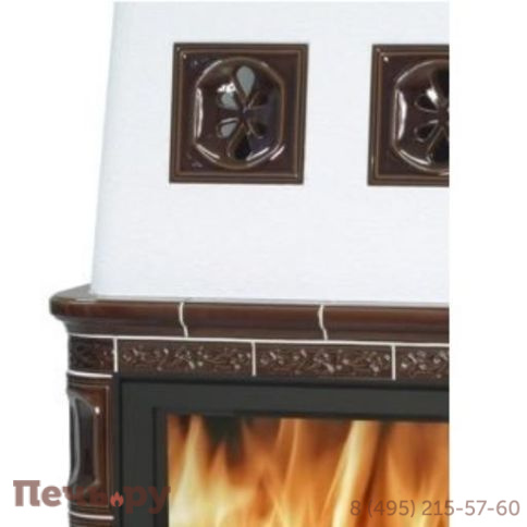 Кафельная печь ABX Laponie II P (10кВт в воду), вставка стальная фото 3