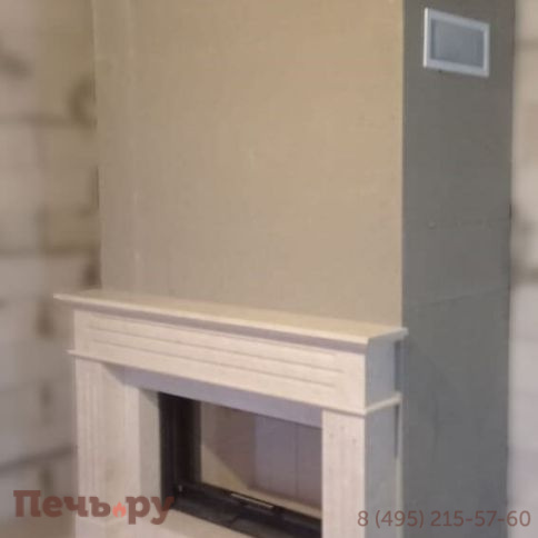 Камин из мрамора Лима Крема Нова с топкой Romotop Heat 3G L 88.50.01 фото 8