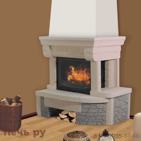 Камин Мета (облицовка Аллегро и топка Камилла 700 П) фото