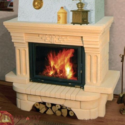 Камин Мета (облицовка Соната и топка Эльба 700 Аква Ш) фото