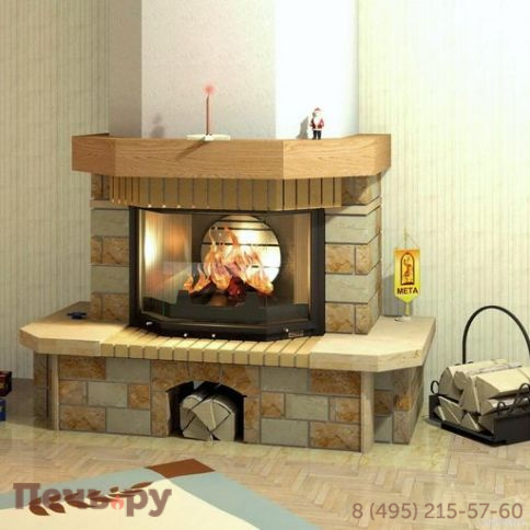Камин Мета (облицовка Талисман 700 и топка Призма 700 П) фото