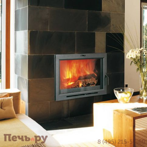 Каминная чугунная топка Hergom H03/80 Plane с принудительной конвекцией фото 2