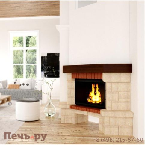 Каминная облицовка Европейские Камины Кипр 800 угловой 90° фото