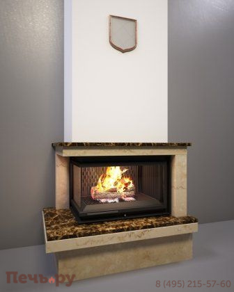 Каминная облицовка FireBird Онега (для топки Maja/LP/BS/G) (угловое стекло слева-справа, гильотина) фото