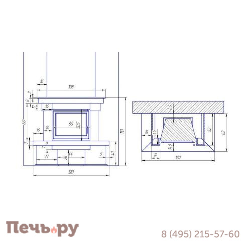 Каминная облицовка FireBird Селигер (для топок Eryk700) фото 2