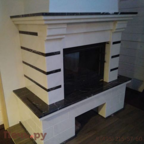 Каминная облицовка Madeira Daniella Dark Chokolate деревянная балка фото 6